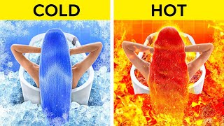 EXTREME HOT VS COLD CHALLENGE || Fire Girl vs Water Girl Were Adopted! Parenting
