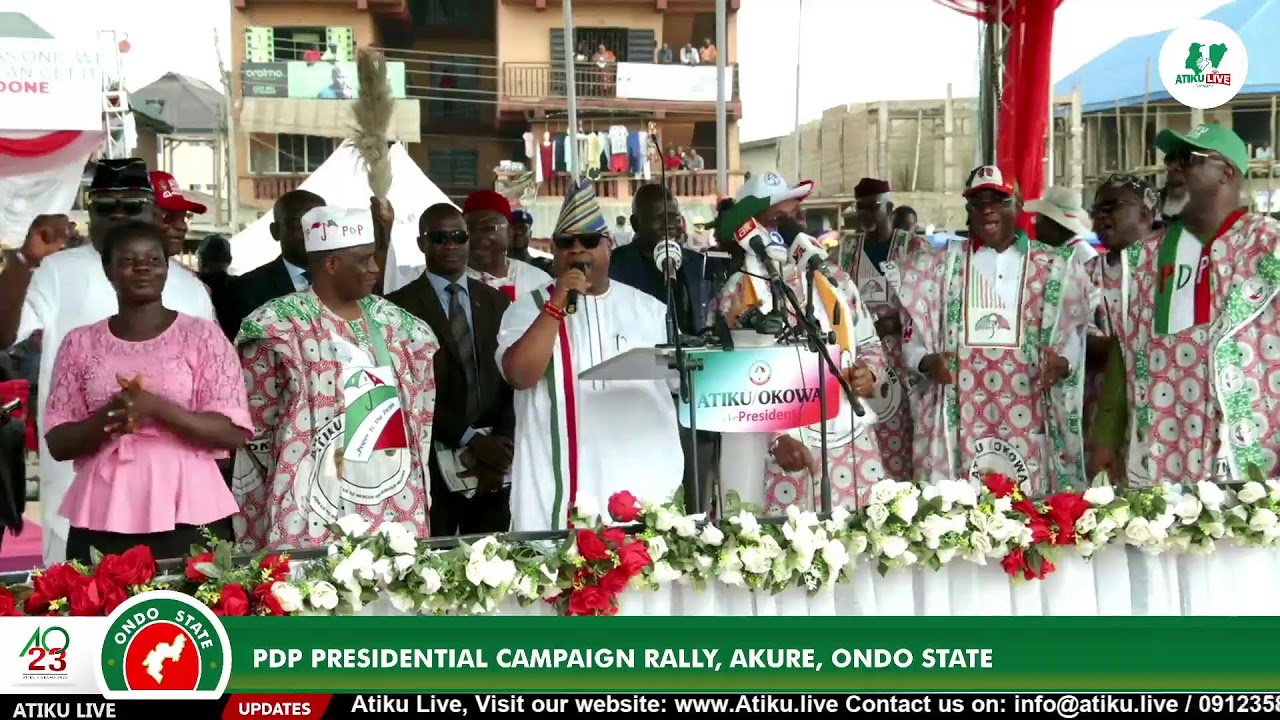 Join The PDP Presidential Campaign Rally In Akure, Ondo State - YouTube