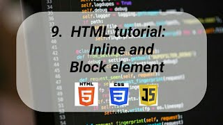 HTML tutorial: Inline and Block element Tags | Website Development tutorial #9 #darkcode