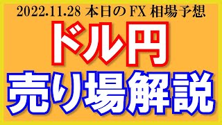 【ドル円】下落開始か？売りエントリーを狙いたいポイントを解説！ユーロドルは買い狙い【2022/11/28.FX相場予想】