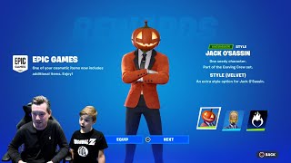 NEW Fortnite Halloween Update Today Unlocking FREE Fortnite Skin Styles FORTNITEMARES Pumpkin Skin