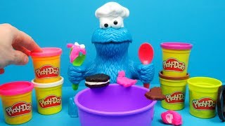 Play Doh Kookiemonster gaat koekjes eten | Family Toys Collector