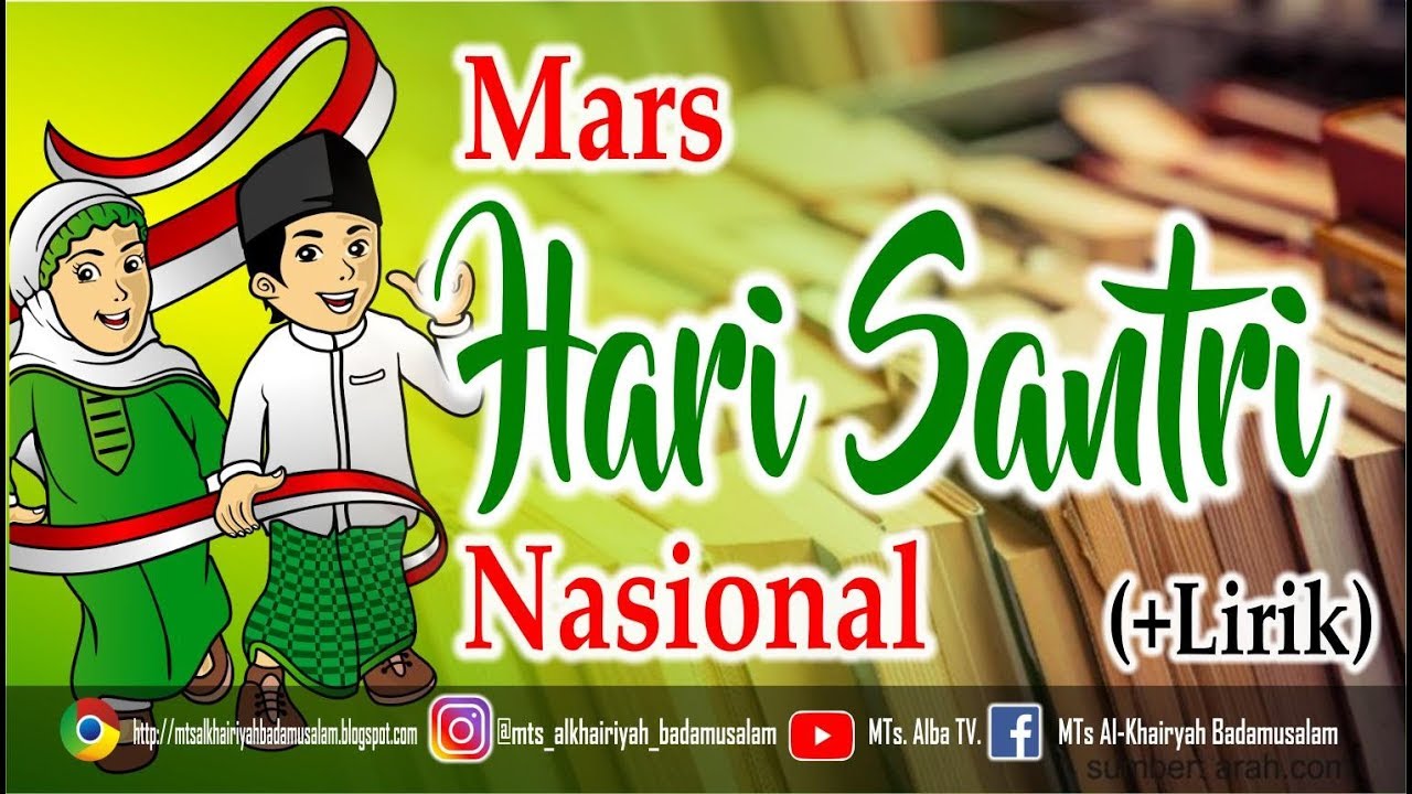 Mars Hari Santri Nasional + Lirik - YouTube