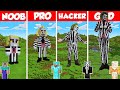 Beetlejuice Statue Build Battle Challenge - Noob vs Pro vs Hacker vs God - Minecraft Animation