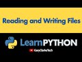 Python Reading and Writing Files 30 Minute Tutorial For Beginners