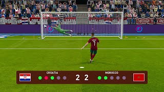 Croatia vs Morocco | Penalty Shootout | FIFA World Cup 2022 Qatar | PES Gameplay