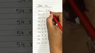 54 Table || Math #maths