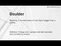 boulder meaning