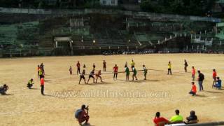 Insuknawr or rod-pushing competition being organise in Mizoram