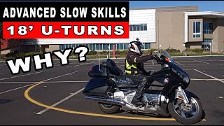 Goldwing Advanced Motorcycle Slow Skills | How to do18' U-Turns & Why?