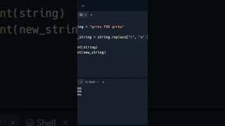 Replace() function in python #shorts