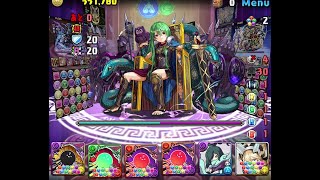 【パズドラ周回】極醒アテナ降臨 6色パズルのみ 闇アテン×サクヤ 2022.02.21