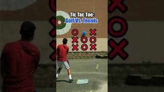 INSANE Golf Vs. Tennis TIC TAC TOE CHALLENGE! #Shorts