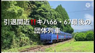 引退間近‼️キハ66・67が最後の団体列車‼️