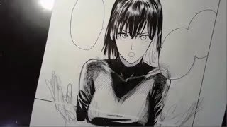 Yusuke murata Dibujando a Fubuki -One punch man