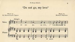 Do Not Go My Love (Richard Hageman) - F# Minor Piano Accompaniment