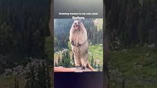 【meme 迷因梗圖】Draw Screaming Beaver/Marmot in my style｜重現海狸迷因！