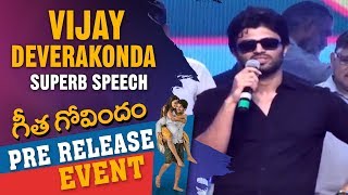 Vijay Deverakonda Superb Speech at Geetha Govindam Pre Release Event | Rashmika Mandanna