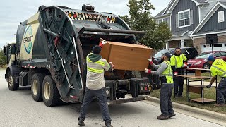 Groot Bulk Cleanup 2025: McNeilus Rear Loader Garbage Truck