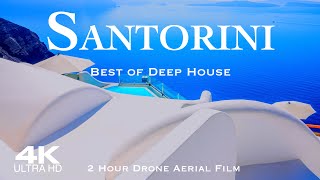 [4K] Best of Santorini 2024 🇬🇷 2 HOUR Aerial Relaxation Drone Film of Σαντορίνη Greece