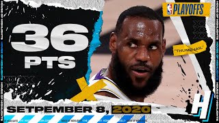 LeBron James 36 Pts 4 Blocks Full Game 3 Highlights vs Rockets | September 8, 2020 NBA Playoffs