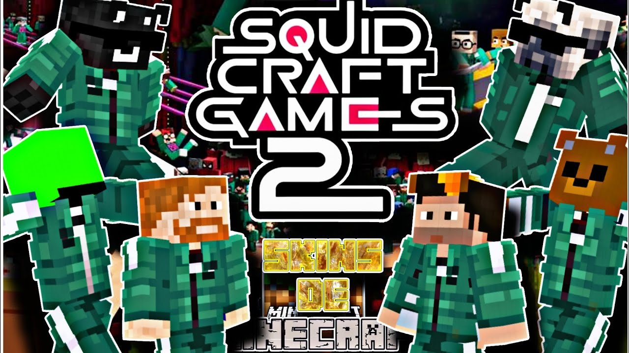 🔥MINECRAFT SQUID CRAFT GAMES 2 - SUPER PACK De SKINS De (AURON, SPREEN ...