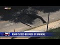 Conyers road closed because of sinkhole