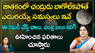 జాతకంలో చంద్రుడు బాగోలేకపోతే  ఎదురయ్యే సమస్యలు ఇవే | Sravanthi | Red Tv Bhakthi