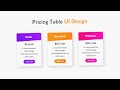 How to Create Pricing Table Using Html and Css With Source Code | Crown Coder