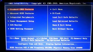 MSI G41M-P33 Combo - All BIOS Menus