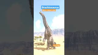 Wow this beast is huge😱 #brachiosaurus #gaming #ark #moddedark #dinosaurs #woolly #desert #oneshot