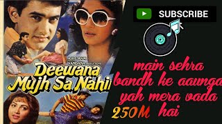 Aamir Khan, Madhuri Dixit | Main Sehra Bandh Ke | Udit Narayan | Deewana Mujh Sa Nahin Romantic Song