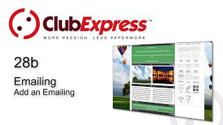 ClubExpress - 28b Emailing - Add an Emailing