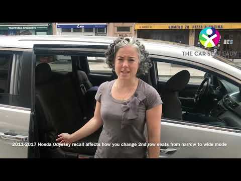 2011-2017 Honda Odyssey recall affects how to change 2nd row seats between narrow and wide modes 2011-2017 Honda Odyssey recall affects how to change 2nd row seats between narrow and wide modes