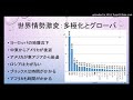 世界情勢激変：多極化とグローバリゼーション