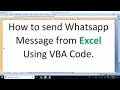 How to send Whatsapp message from Excel Sheet Using VBA @ Rs 500 one time payment