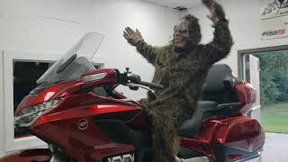 Big Foot visits Traxxion Dynamics needing help shifting his Goldwing with Goldstrike Floorboards!!!