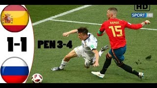 Spain vs Russia 1-1-PEN 3 4- Highlights & Goals | World Cup 2018