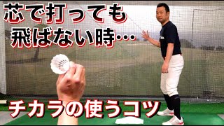 【芯で打っても飛ばない場合】パワーポジションでチカラを伝えるコツ！（バッティング）