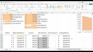 Building a Mortgage Calculator in Excel with Amortization Table