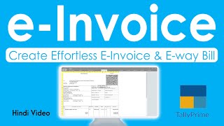 Generate E-Way Bill & E-Invoicing in Tally Prime 3.0