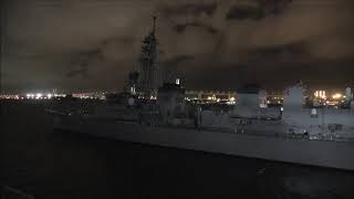 【暗くて証拠映像ですw】海上自衛隊 護衛艦「むらさめ」出港 191006