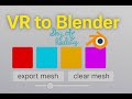 Export 3d models from VR to Blender#unity6 #blender3d