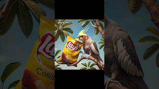 Tiki Just Wanted to Eat Lay's Potato Chips | Ai Story #cockatielsinging #aiimages #cockatiel #parrot