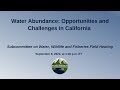 Oversight Field Hearing | Water, Wildlife and Fisheries Subcommittee