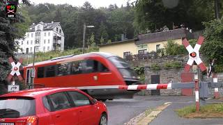 Bahnübergang Annaberg-Buchholz (D) - 13.7.2019 / Železniční přejezd / German railroad crossing