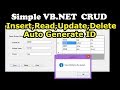 Simple VB.NET and Sql Server CRUD || insert Read Update Delete