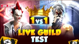 FF LIVE STREAM || GUILD TEST 1VS1 || DGR IS LIVE  || FREE FIRE 🔥 LIVE