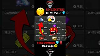 UNLIMITED DIAMONDS 💎 MAP CODE 🤫 IN FREE FIRE ❗CRAFTLAND CODE 😱  #trending#freefire#freediamonddimond