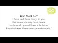 SCRIPTURE MEMORY SONG | John 16:33